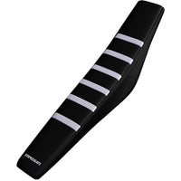 Strike seat cover Yamaha PW50 85-22 WHITE/BLACK/BLACK Gripper Ribbed
