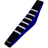 Strike Sitzbankbezug Yamaha PW50 85-22 WEISS/SCHWARZ/BLAU Gripper Ribbed
