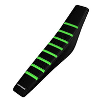 Strike seats Kawasaki KLX110 02-23/KX65 00-23 GREEN/BLACK/BLACK Gripper Pleated Seat Cover
