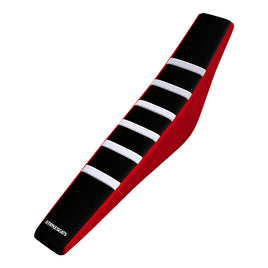 Strike seats Honda CRF110F 19-23/CRF125F 19-23 WHITE/BLACK/RED Gripper Ribbed Seat Cover