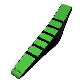 Strike seat Kawasaki KLX110 02-23/KX65 00-23 BLACK/GREEN/BLACK Gripper Ribbed Seat Cover