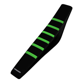 Strike seat Kawasaki KLX110 02-23/KX65 00-23 GREEN/BLACK/BLACK Gripper Ribbed Seat Cover